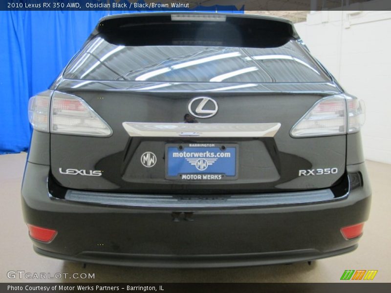Obsidian Black / Black/Brown Walnut 2010 Lexus RX 350 AWD