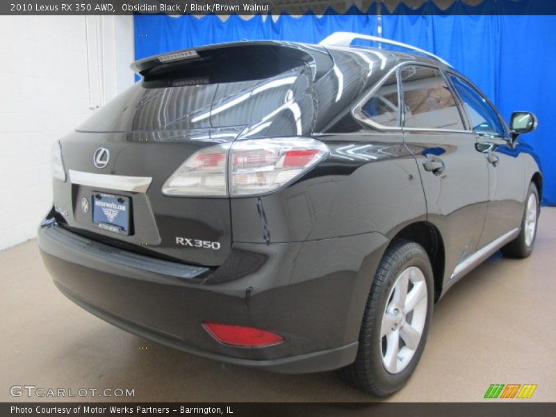 Obsidian Black / Black/Brown Walnut 2010 Lexus RX 350 AWD