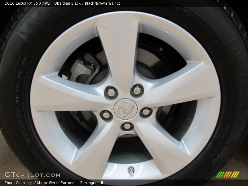 Obsidian Black / Black/Brown Walnut 2010 Lexus RX 350 AWD