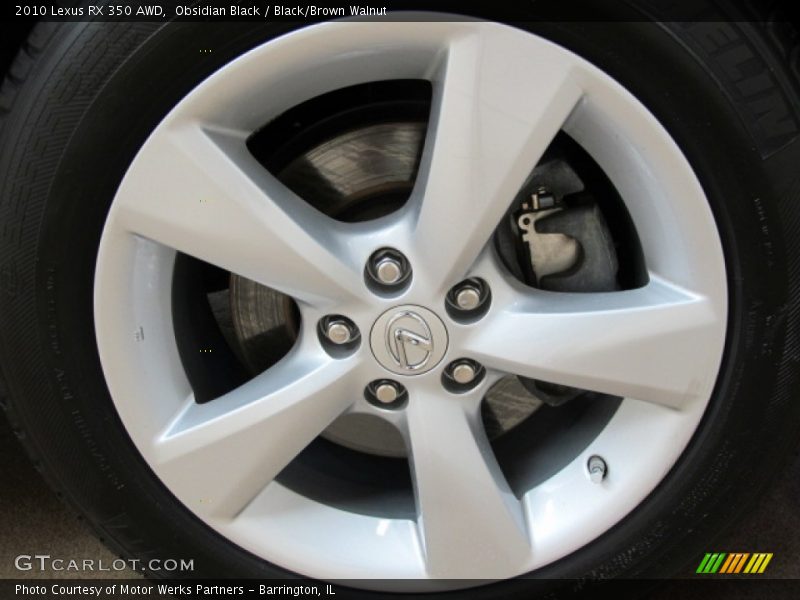 Obsidian Black / Black/Brown Walnut 2010 Lexus RX 350 AWD