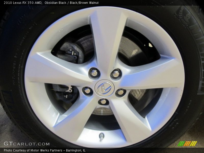 Obsidian Black / Black/Brown Walnut 2010 Lexus RX 350 AWD