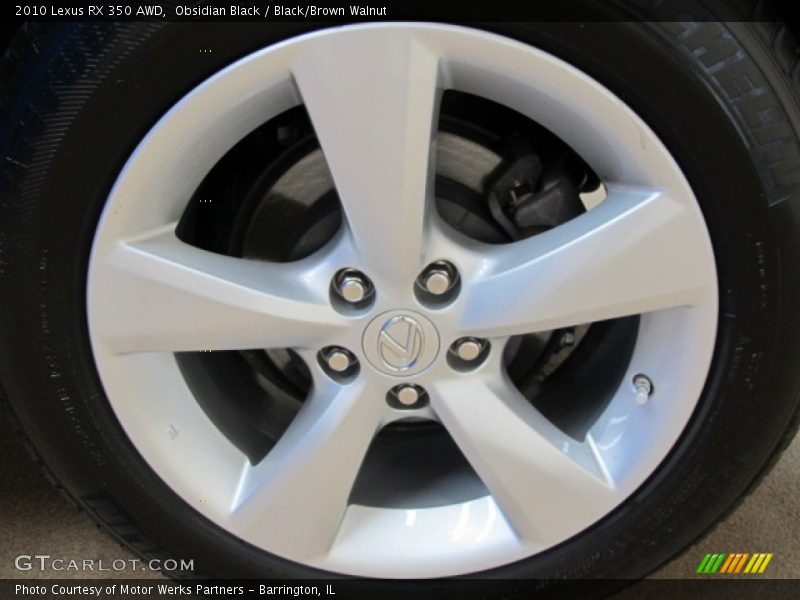 Obsidian Black / Black/Brown Walnut 2010 Lexus RX 350 AWD