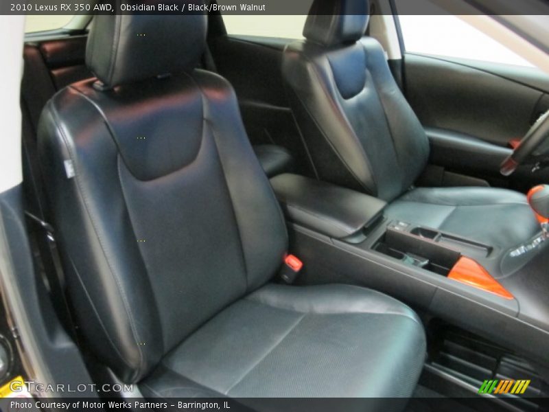 Obsidian Black / Black/Brown Walnut 2010 Lexus RX 350 AWD