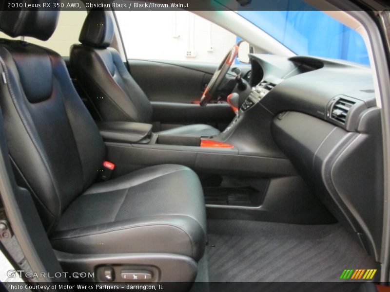 Obsidian Black / Black/Brown Walnut 2010 Lexus RX 350 AWD