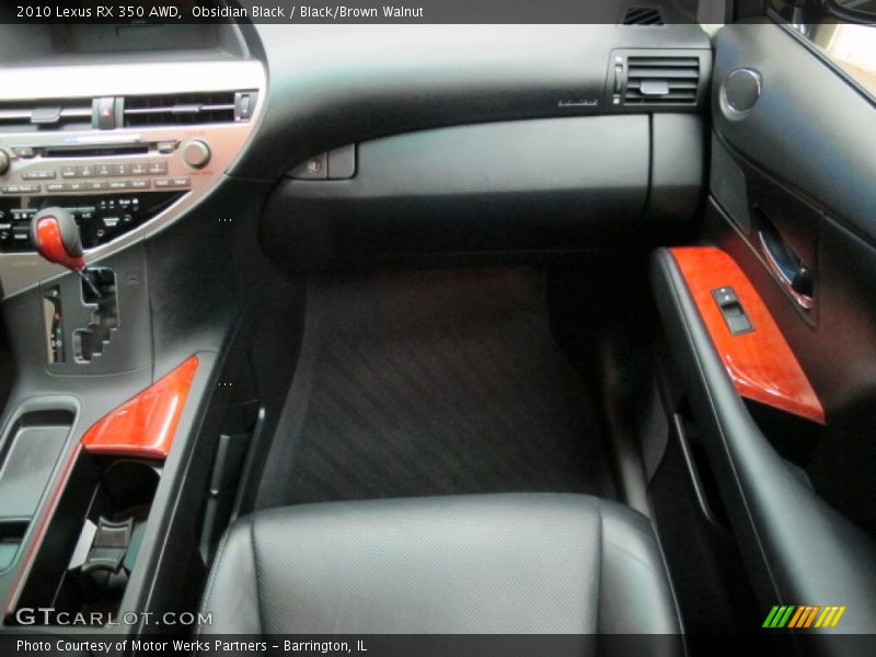 Obsidian Black / Black/Brown Walnut 2010 Lexus RX 350 AWD