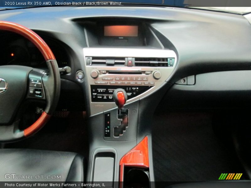Obsidian Black / Black/Brown Walnut 2010 Lexus RX 350 AWD
