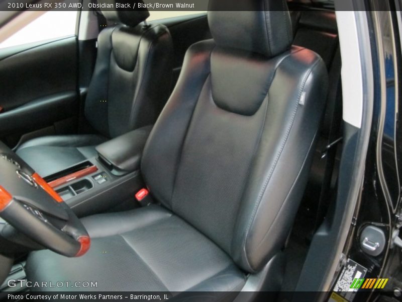 Obsidian Black / Black/Brown Walnut 2010 Lexus RX 350 AWD