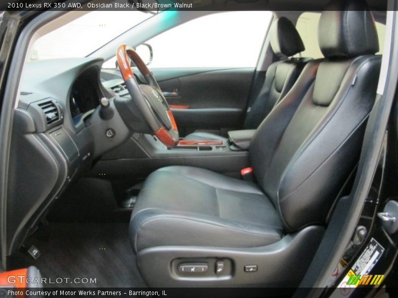 Obsidian Black / Black/Brown Walnut 2010 Lexus RX 350 AWD