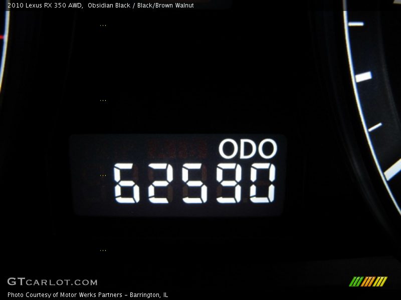 Obsidian Black / Black/Brown Walnut 2010 Lexus RX 350 AWD