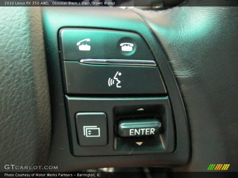Obsidian Black / Black/Brown Walnut 2010 Lexus RX 350 AWD