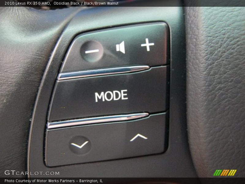 Obsidian Black / Black/Brown Walnut 2010 Lexus RX 350 AWD