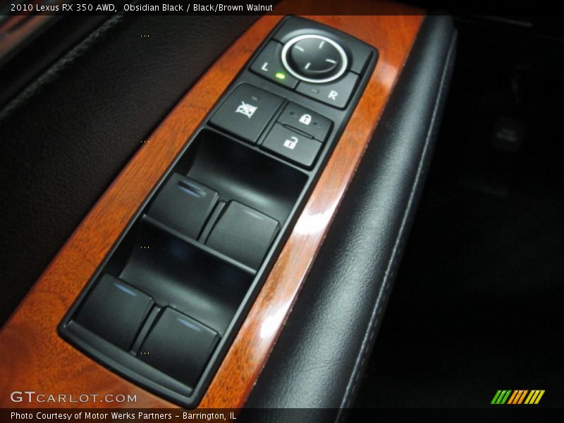 Obsidian Black / Black/Brown Walnut 2010 Lexus RX 350 AWD