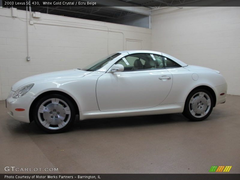 White Gold Crystal / Ecru Beige 2003 Lexus SC 430