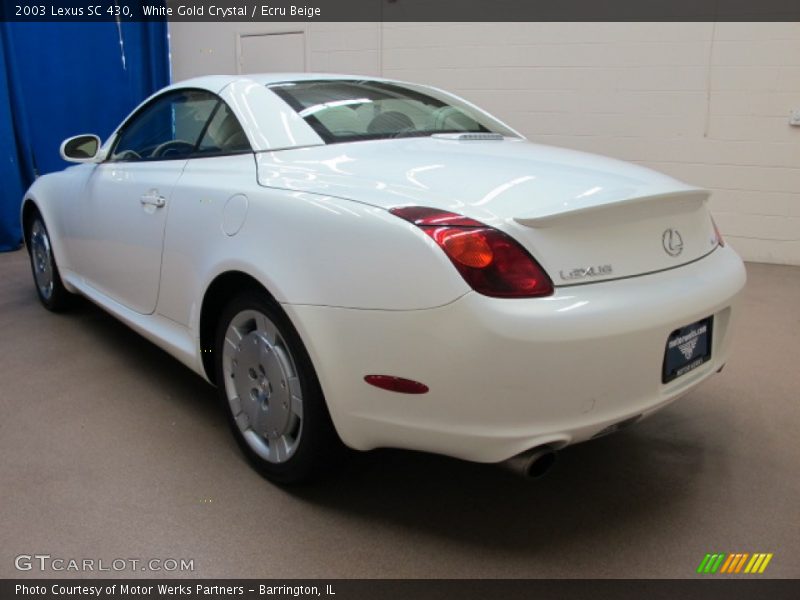 White Gold Crystal / Ecru Beige 2003 Lexus SC 430