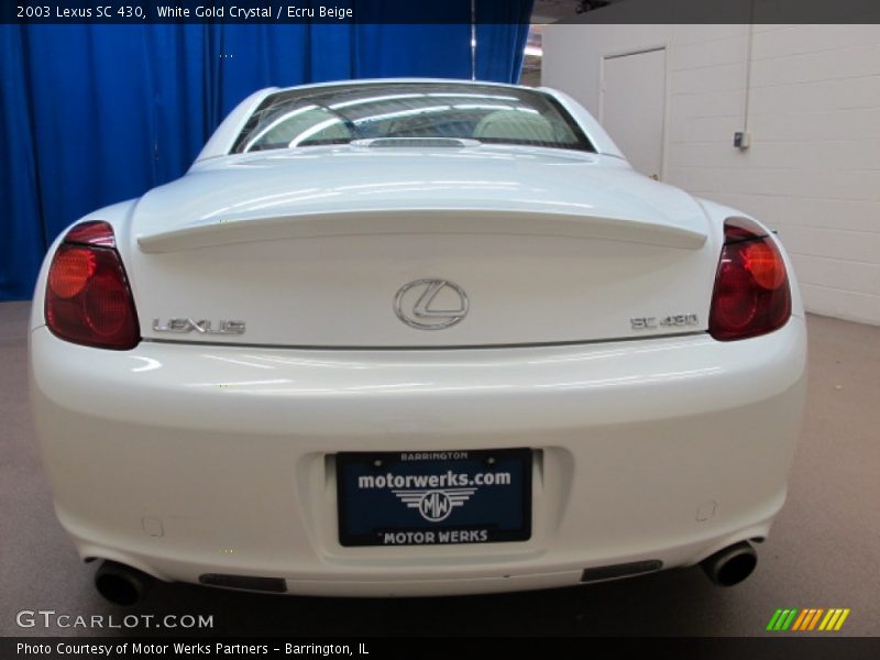 White Gold Crystal / Ecru Beige 2003 Lexus SC 430