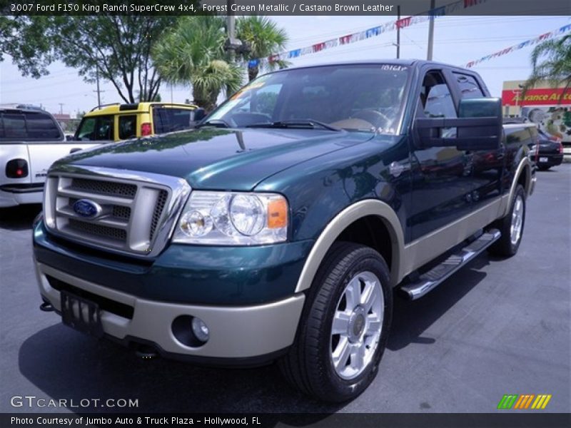 Forest Green Metallic / Castano Brown Leather 2007 Ford F150 King Ranch SuperCrew 4x4