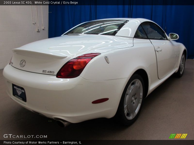 White Gold Crystal / Ecru Beige 2003 Lexus SC 430