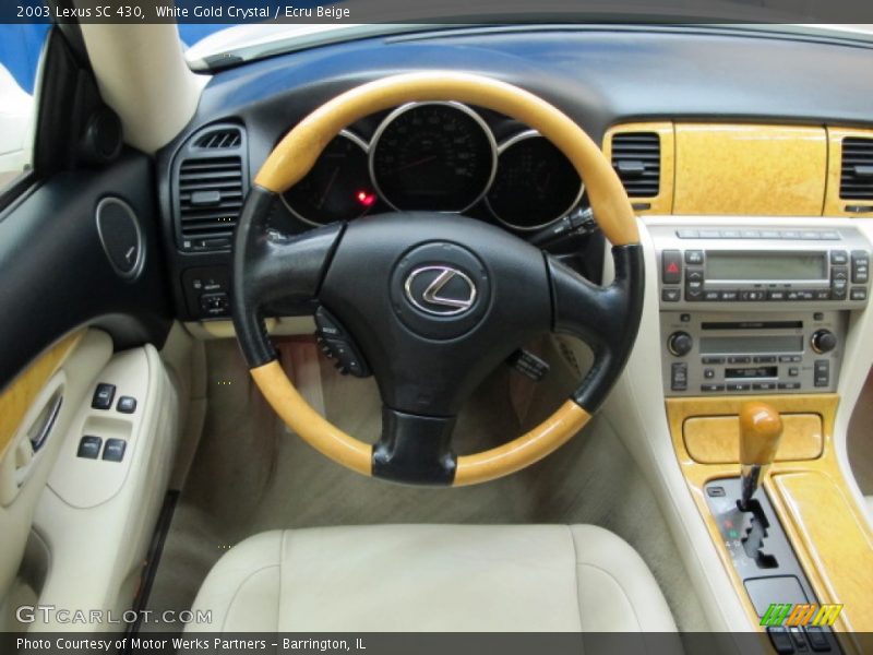 White Gold Crystal / Ecru Beige 2003 Lexus SC 430