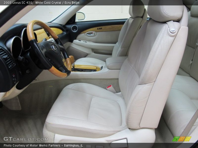White Gold Crystal / Ecru Beige 2003 Lexus SC 430