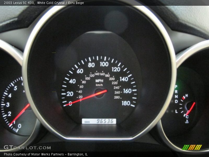 White Gold Crystal / Ecru Beige 2003 Lexus SC 430