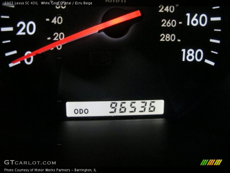 White Gold Crystal / Ecru Beige 2003 Lexus SC 430