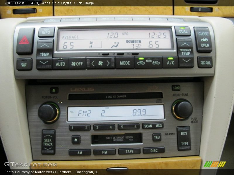 White Gold Crystal / Ecru Beige 2003 Lexus SC 430