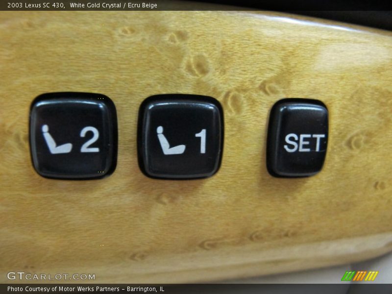 White Gold Crystal / Ecru Beige 2003 Lexus SC 430