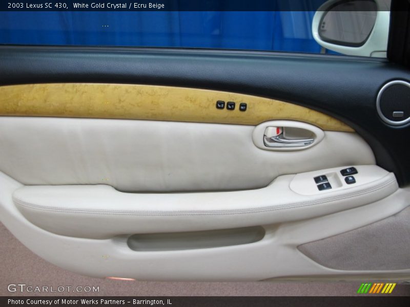 White Gold Crystal / Ecru Beige 2003 Lexus SC 430