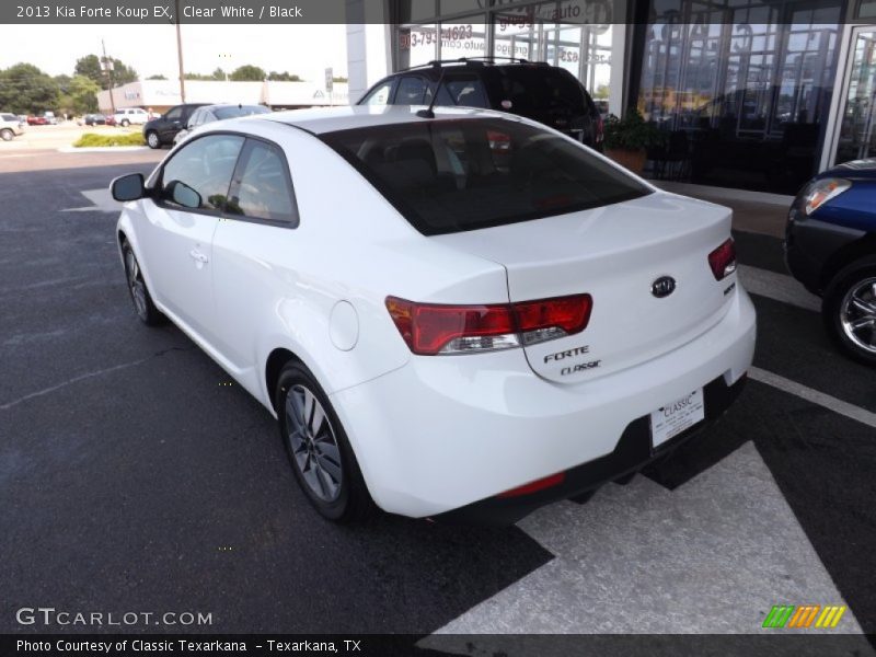 Clear White / Black 2013 Kia Forte Koup EX