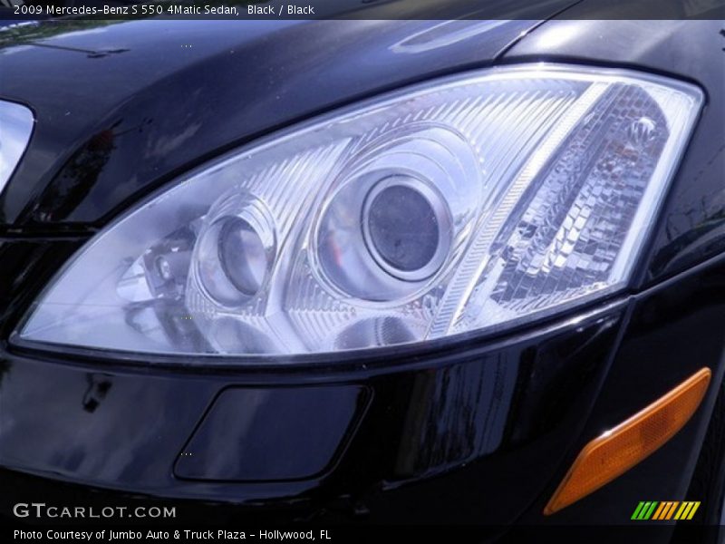 Black / Black 2009 Mercedes-Benz S 550 4Matic Sedan
