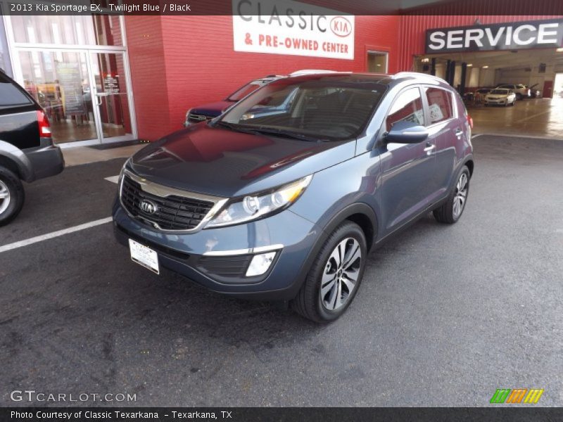 Twilight Blue / Black 2013 Kia Sportage EX