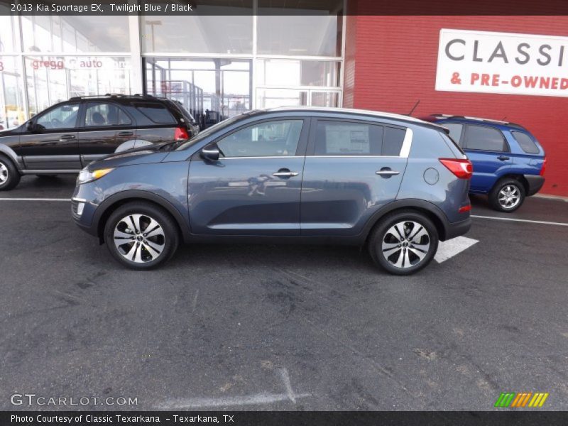 Twilight Blue / Black 2013 Kia Sportage EX