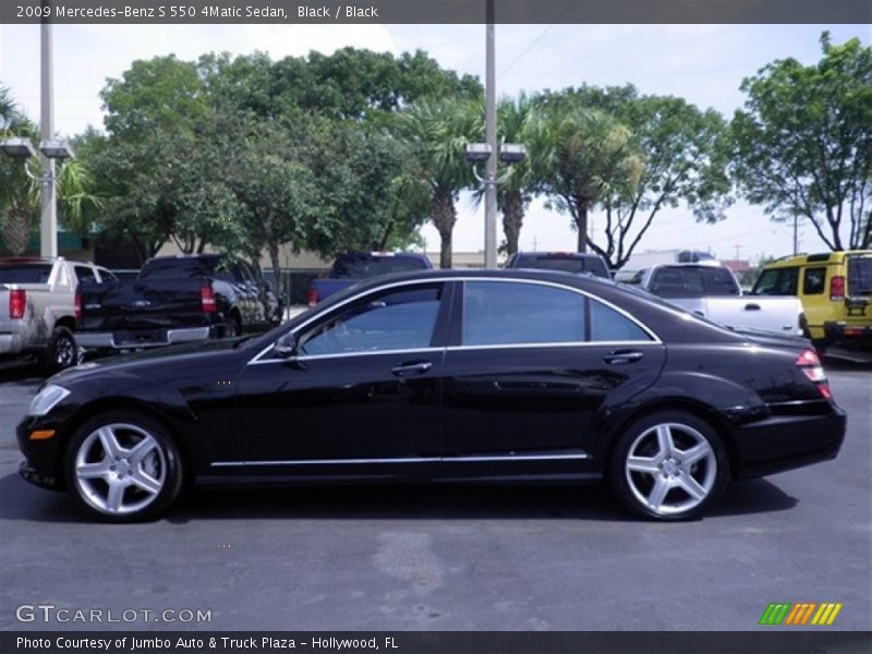 Black / Black 2009 Mercedes-Benz S 550 4Matic Sedan
