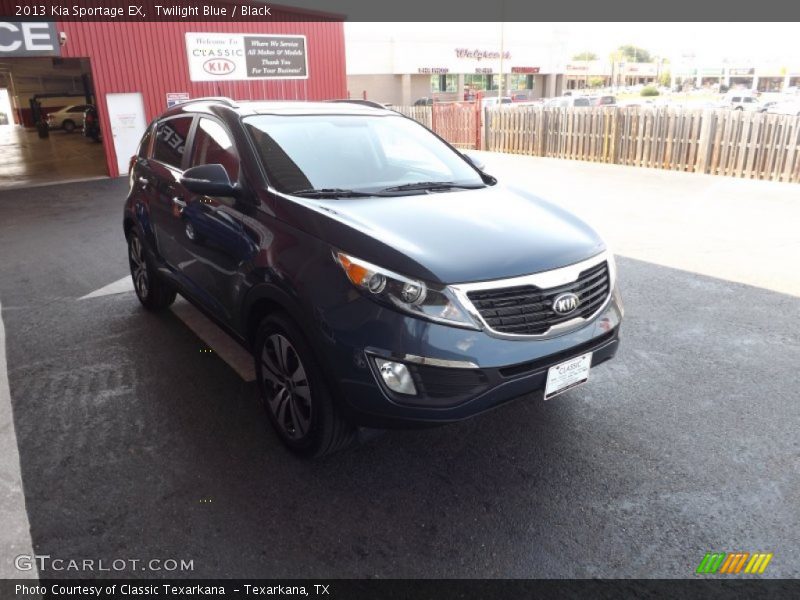 Twilight Blue / Black 2013 Kia Sportage EX