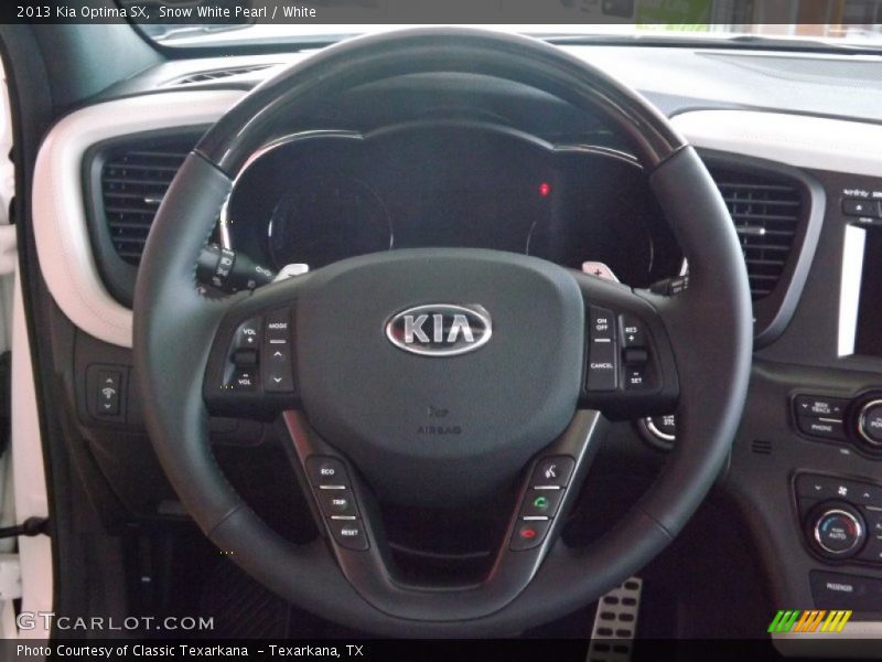 Snow White Pearl / White 2013 Kia Optima SX
