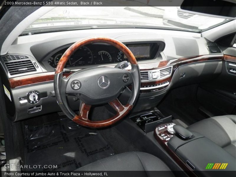 Black / Black 2009 Mercedes-Benz S 550 4Matic Sedan