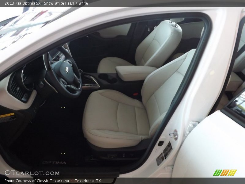 Snow White Pearl / White 2013 Kia Optima SX
