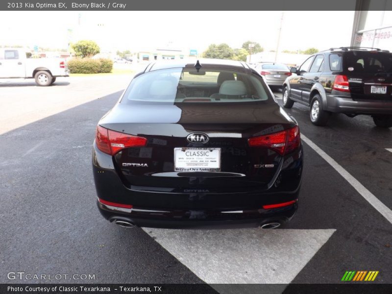 Ebony Black / Gray 2013 Kia Optima EX