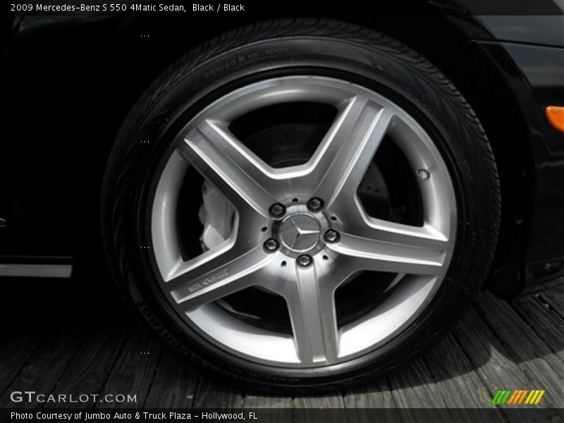 Black / Black 2009 Mercedes-Benz S 550 4Matic Sedan