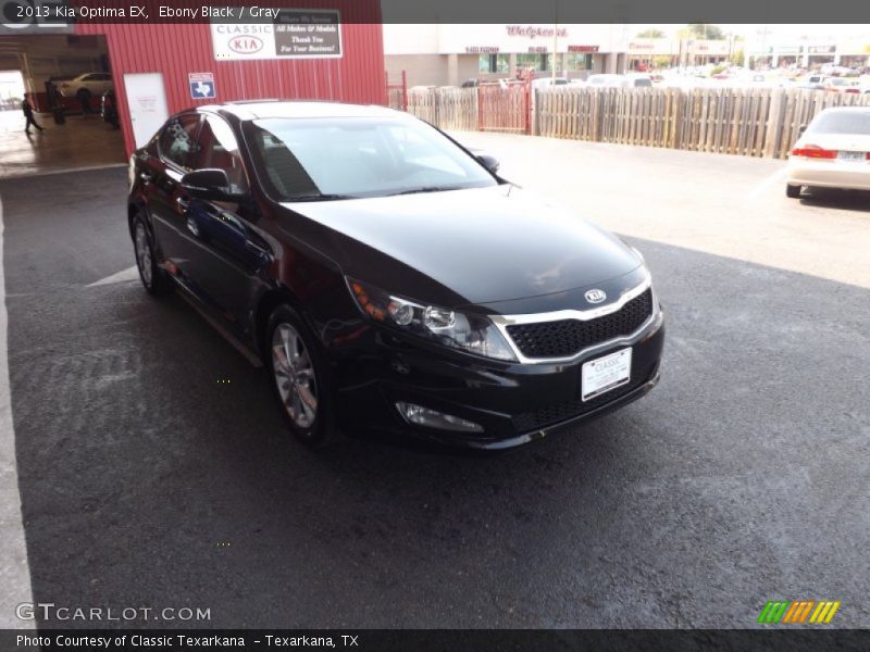 Ebony Black / Gray 2013 Kia Optima EX