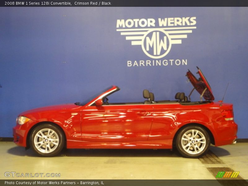 Crimson Red / Black 2008 BMW 1 Series 128i Convertible