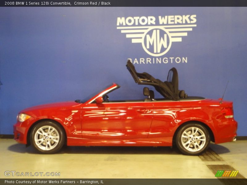 Crimson Red / Black 2008 BMW 1 Series 128i Convertible