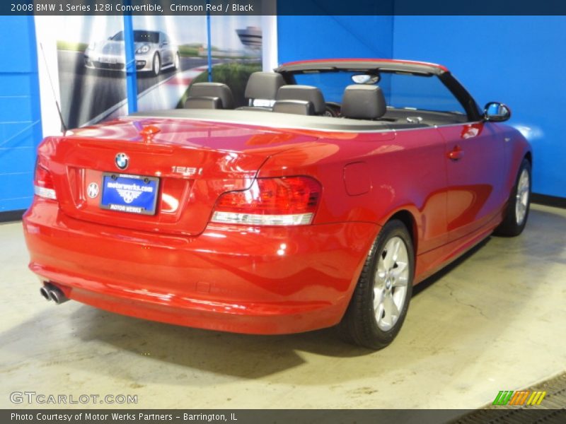 Crimson Red / Black 2008 BMW 1 Series 128i Convertible