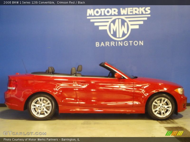 Crimson Red / Black 2008 BMW 1 Series 128i Convertible