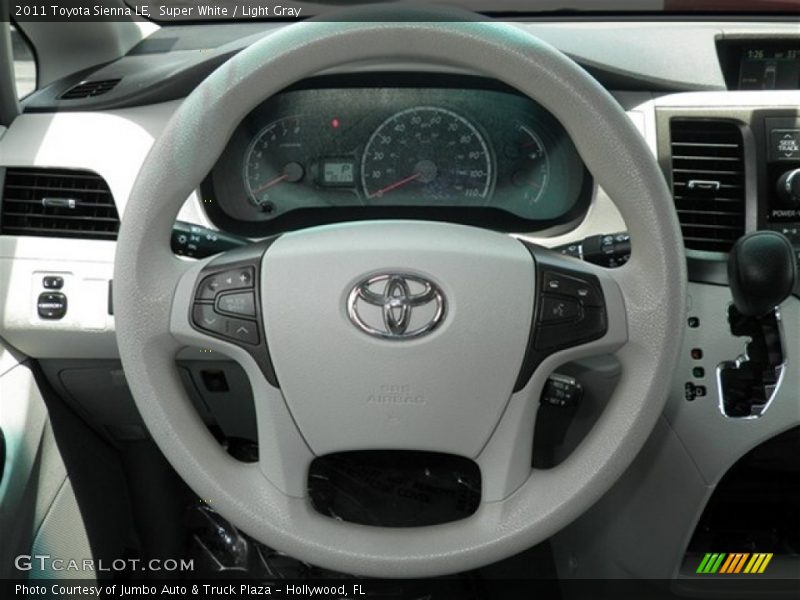 Super White / Light Gray 2011 Toyota Sienna LE