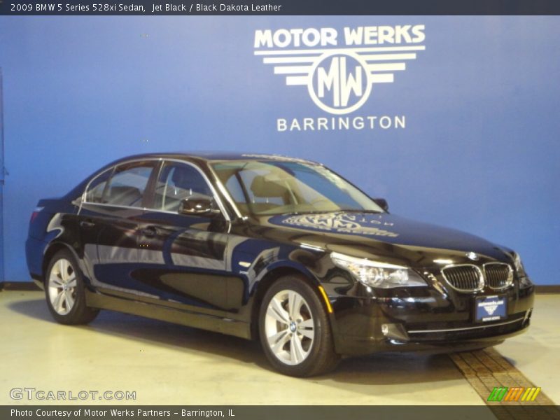 Jet Black / Black Dakota Leather 2009 BMW 5 Series 528xi Sedan