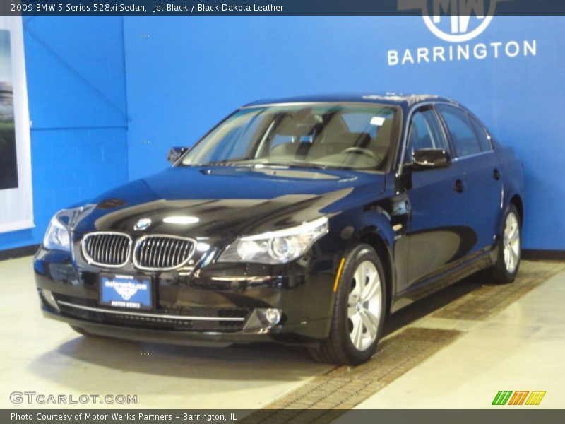Jet Black / Black Dakota Leather 2009 BMW 5 Series 528xi Sedan