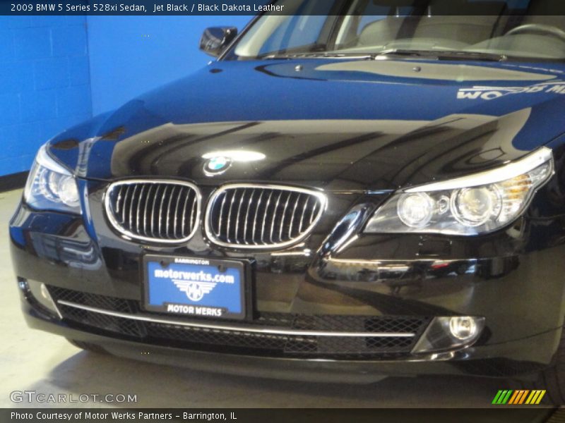 Jet Black / Black Dakota Leather 2009 BMW 5 Series 528xi Sedan