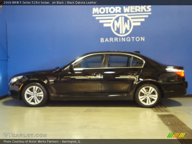 Jet Black / Black Dakota Leather 2009 BMW 5 Series 528xi Sedan