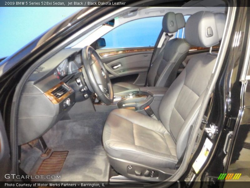Jet Black / Black Dakota Leather 2009 BMW 5 Series 528xi Sedan